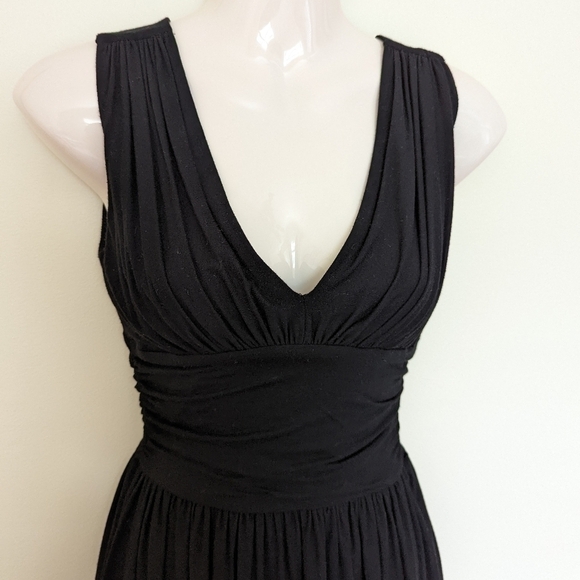 BETSEY JOHNSON black jersey knit dress p xs small pockets - Picture 5 of 14